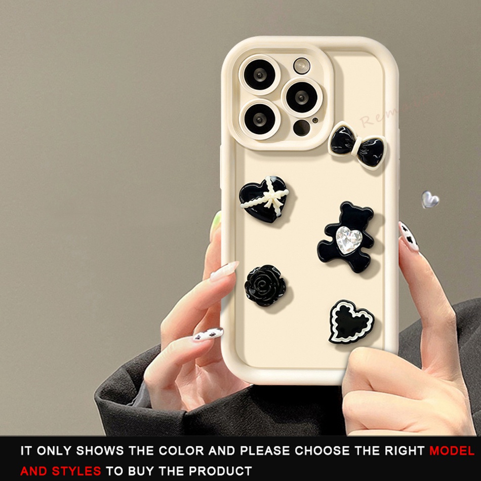 Ốp Điện Thoại Silicon Dẻo Hình Gấu 3d Cho iphone 11 12 13 14 15 pro max plus 11pro 13pro 6 6s 7 8 plus x xr xs max 15pro