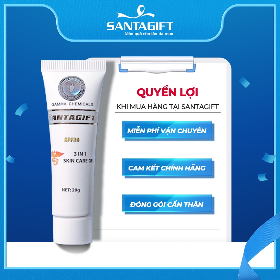 SANTAGIFT Kem Giảm Mụn Và Thâm, Dưỡng Da Trắng Sáng,