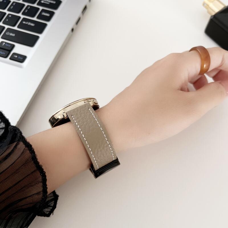 Dây Đeo Bằng Da Có Khóa Nam Châm Cho Đồng Hồ Thông Minh huawei gt 4 gt4 41mm 46mm