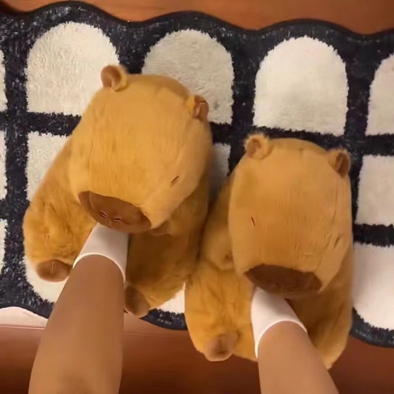 Capybara Dép Bông Đi Trong Nhà Hình Động Vật Hoạt Hình Đáng Yêu
