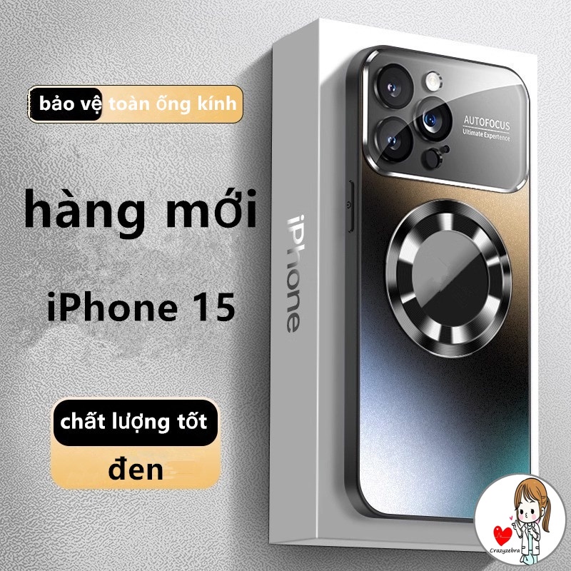 Sang Trọng Ốp Điện Thoại pc Cứng Chống Sốc Mặt Nhám Tích Hợp Sạc Không Dây Cho iphone 14 13 promax 14 plus
