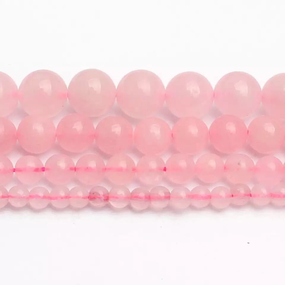 1 Dây Chuỗi Hạt Đá Pha Lê Hồng Tự Nhiên 4-12mm Làm Trang Sức diy