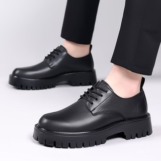 GUDETU  Giày Da Kiểu Dáng Đơn Giản Trẻ Trung Dành Cho Nam Giới Giày Đế Xuồng Dày Dặn Thời Trang Cá Tính Giày Da Mũi Lớn Thời Trang Cá Tính Giày Lười Da Bò Cao Cổ. Giày Cargo Thiết Kế Đơn Giản Năng Động Thời Trang Giày Thể Thao Nam Thời Trang Năng Động