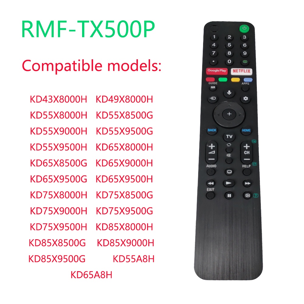 Thay thế mới RMF-TX500P phù hợp với điều khiển từ xa Sony TV với điều khiển bằng giọng nói NETFLIX G