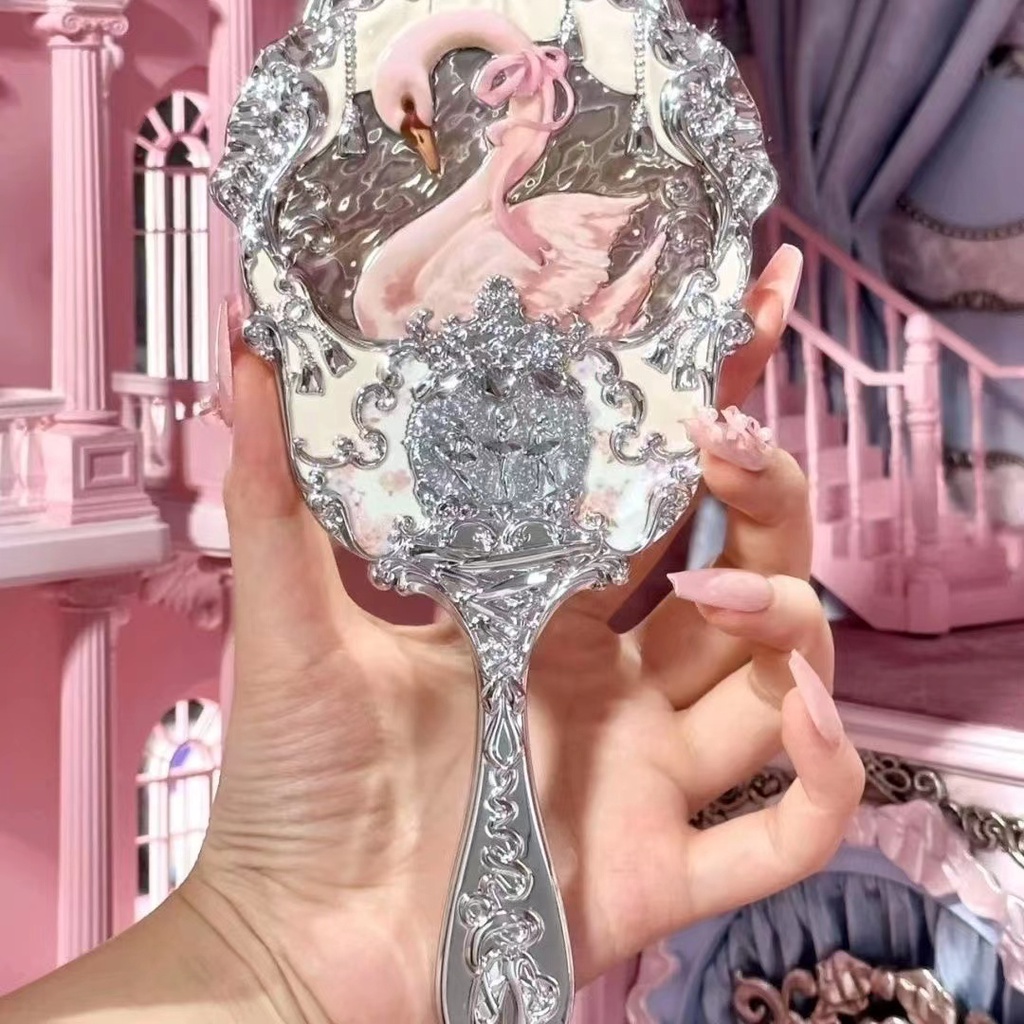 Gương Trang Điểm Cầm Tay Hình Thiên Nga