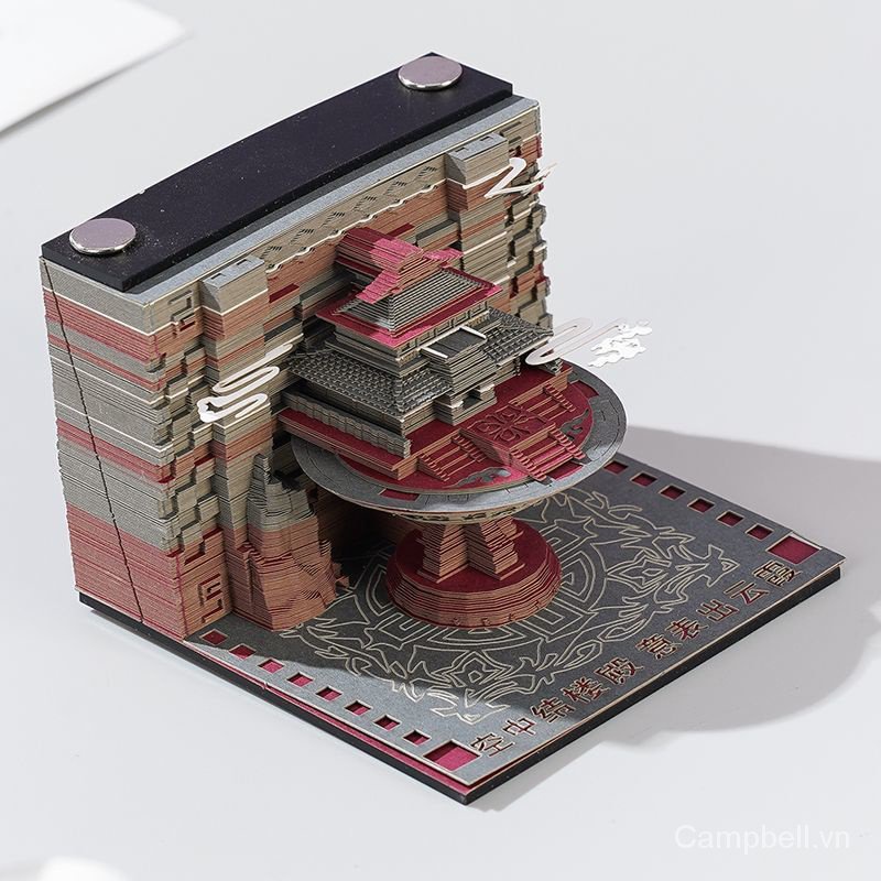 Lịch Giấy Ghi Chú 3d Phong Cách Trung Hoa Sáng Tạo