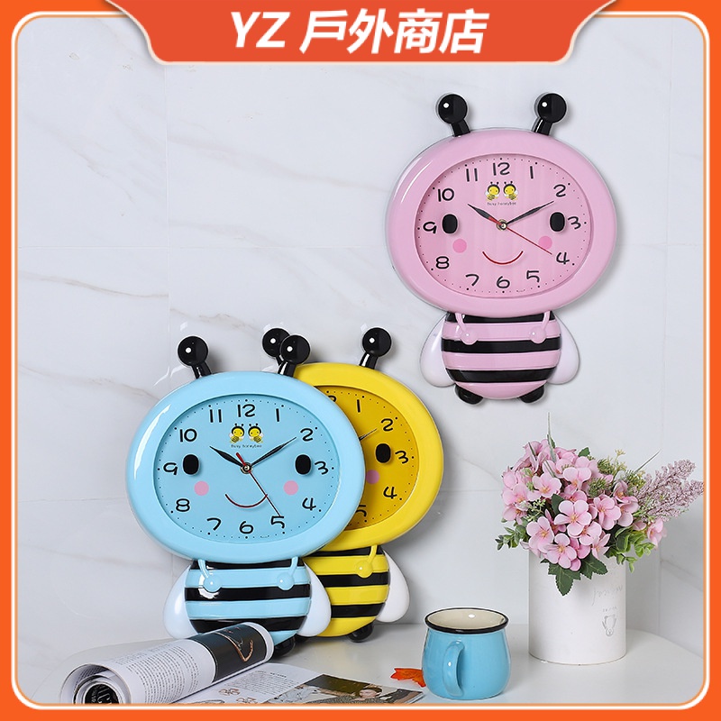 Đồng Hồ Treo Tường Hình Chú Ong Nhỏ Dễ Thương Trang Trí Phòng Khách / Phòng Ngủ Cho Bé