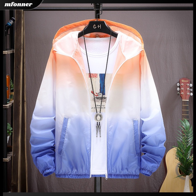 Mv Áo Khoác cardigan Có Mũ Trùm Đầu Màu gradient Gọn Nhẹ Thoáng Khí Chống Nắng Ngoài Trời Thời Trang Mùa Hè Cho