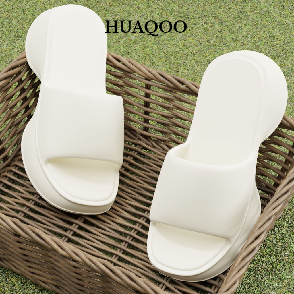 KaBaiQi Dép bánh mì guốc dép sandal nữ Màu Sắc Đơn Giản Thoải Mái Cao Gót Chống Trơn Trượt dép đế xuồng FYT2390QLS 37Z230911