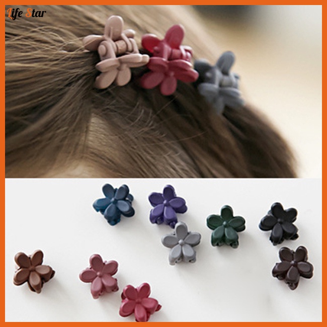 Kẹp Tóc Màu Trơn Chống Trượt Hình Hoa Hoạt Hình Dễ Sử Dụng