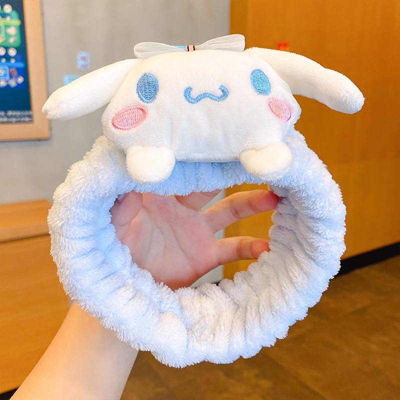 Băng Đô Rửa Mặt Trang Điểm Kiểu Hoạt Hình sanrio Nhồi Bông Đáng Yêu Thời Trang Thu Đông Hàn Quốc