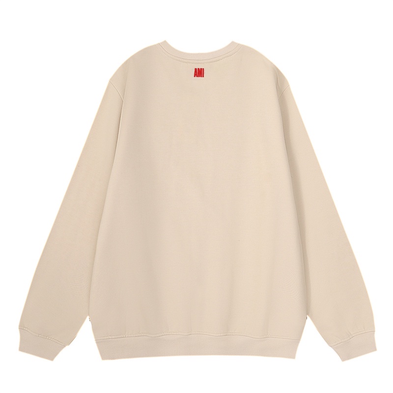 Áo Sweater Cổ Tròn Thêu Hình Trái Tim Đỏ Phong Cách Mỹ a8m8i-autumn Thời Thượng Cho Nam Và Nữ