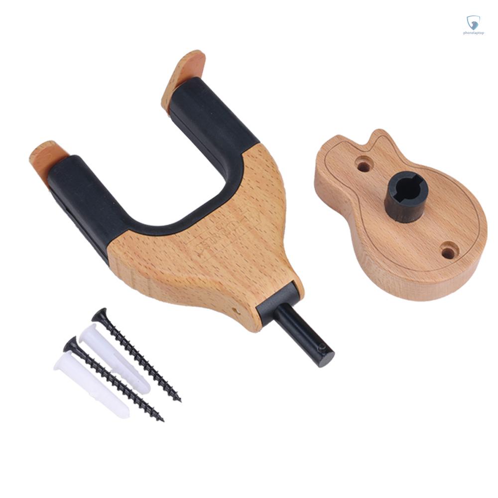Móc Treo Đàn guitar Gắn Tường Bằng Gỗ Trơn Hình Đàn guitar