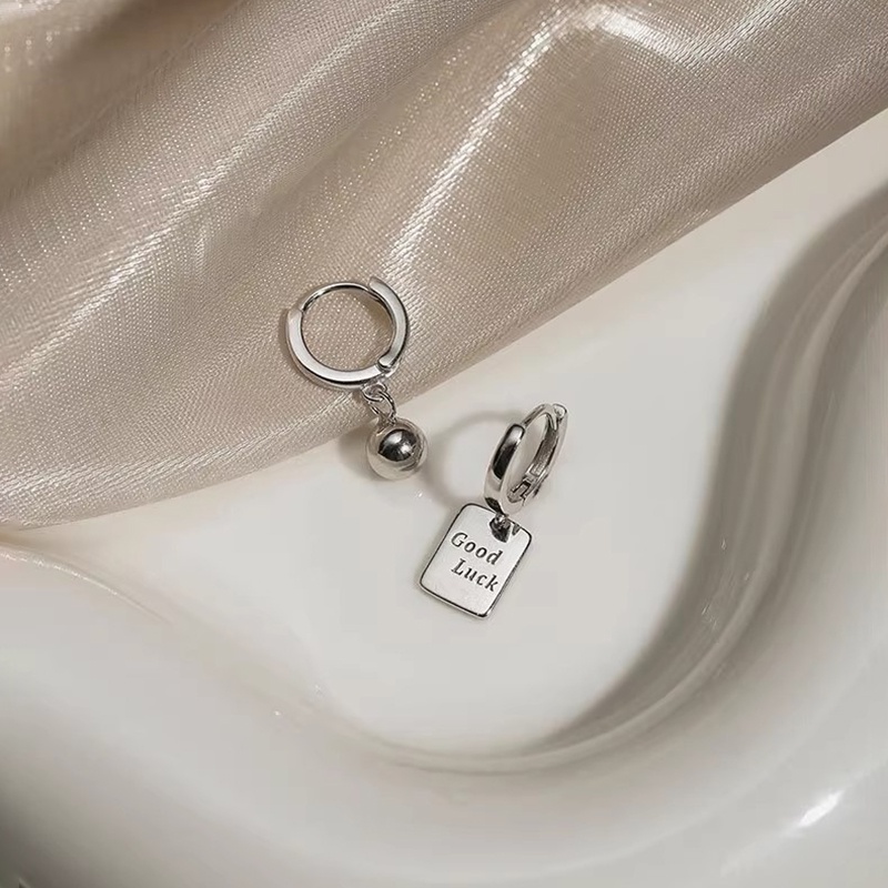 Khuyên Tai Tròn May Mắn Mạ Bạc Thời Trang Cho Nữ