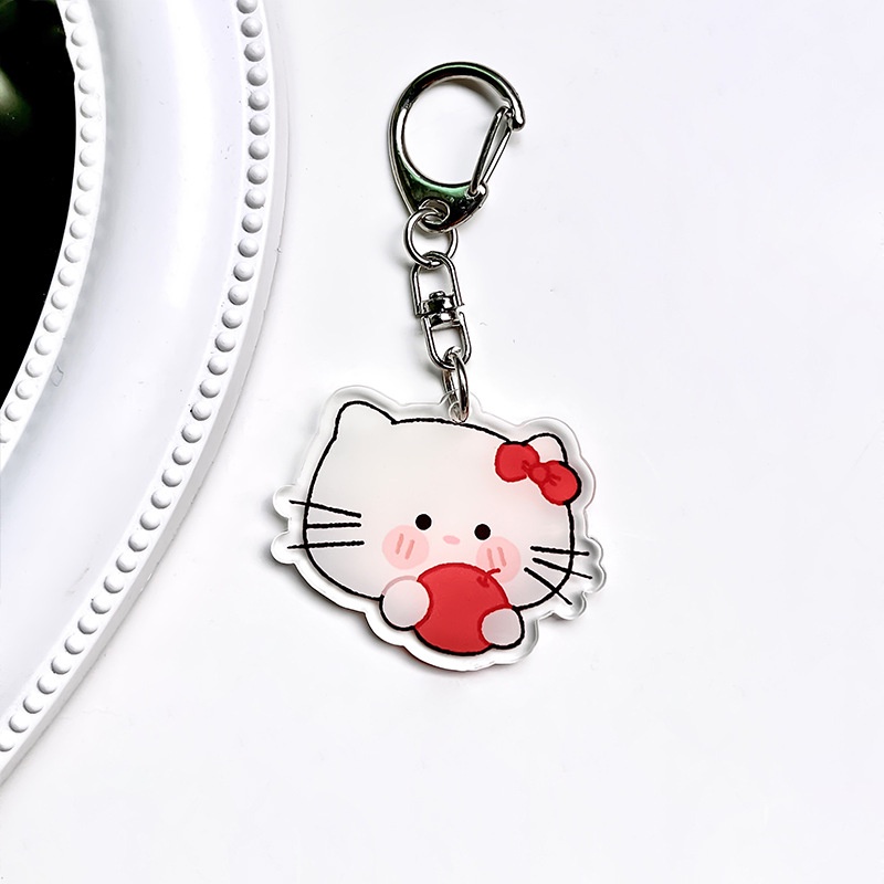 Hoạt Hình Móc Khóa Nhựa acrylic Trong Suốt Hình sanrio kuromi pochacco mymelody hello kitty
