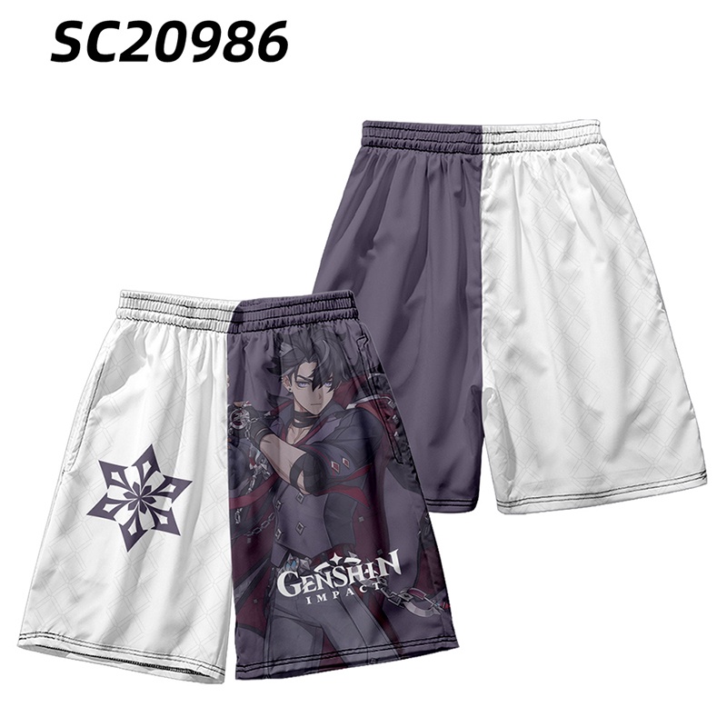 Hqy2 Bộ Áo + Quần Short Hóa Trang 3d Phong Cách anime genshin Impreza wriothesley haori kimono