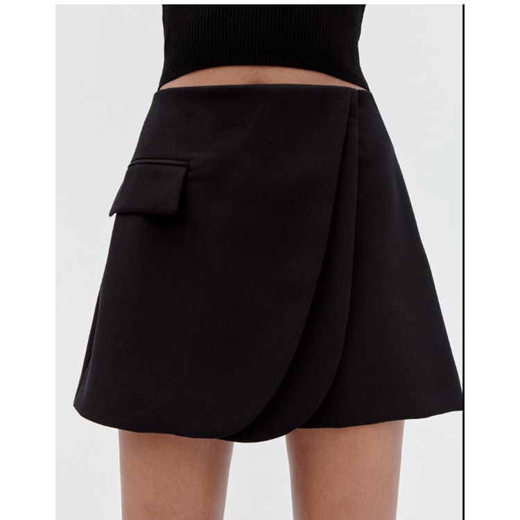 Zara Quần Short Lưng Cao Dáng Ôm Phong Cách Âu Mỹ Thời Trang Mùa Hè 233160888