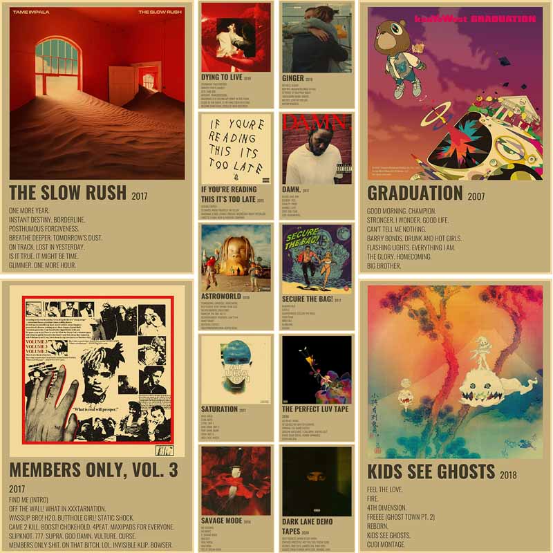 Giấy Kraft In Album Có Poster Retro Nhạc Ca Sĩ Tranh Hình Ảnh Trang Trí Phòng Trang Trí Nhà Cửa Bức Tranh Tường Nội Thất 42X30CM