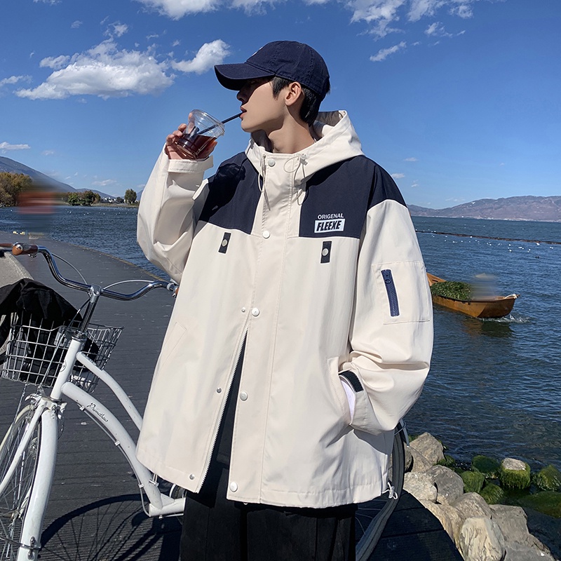 Áo Khoác Thể Thao Dáng Rộng Có Mũ Trùm Cá Tính Theo Phong Cách Xuân Thu 2023 Dành Cho Nam