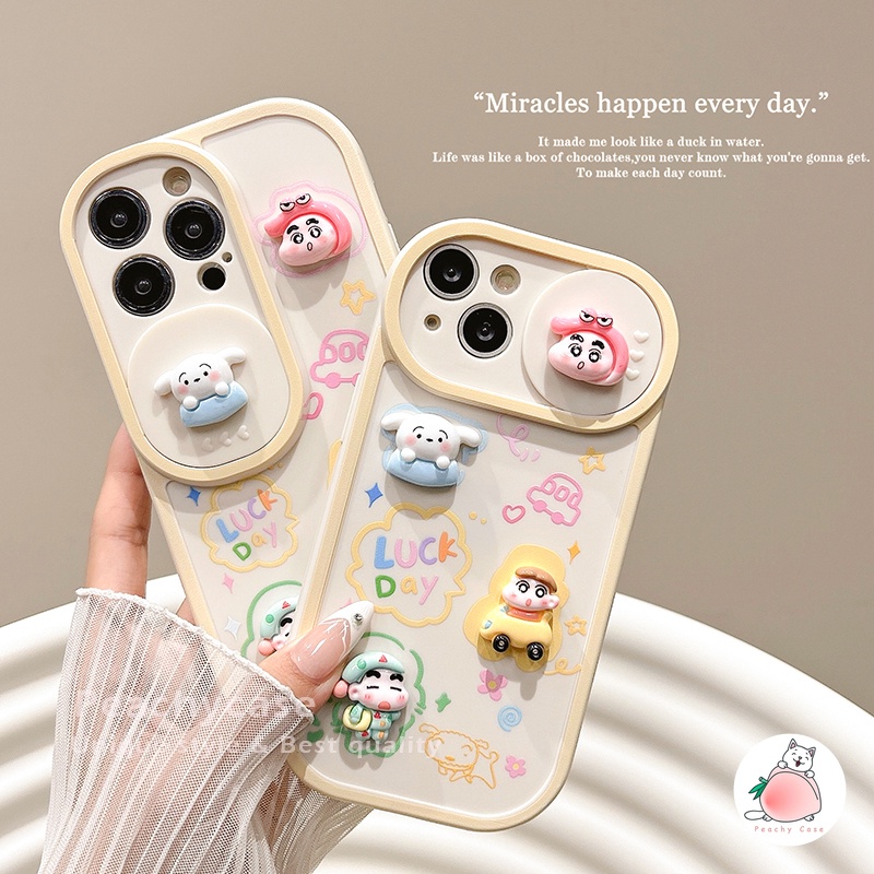 Ốp Điện Thoại tpu Dẻo Họa Tiết Hoạt Hình Cậu Bé Bút Chì 3d Dễ Thương Cho iphone 15 plus 14 13 12 pro max 11