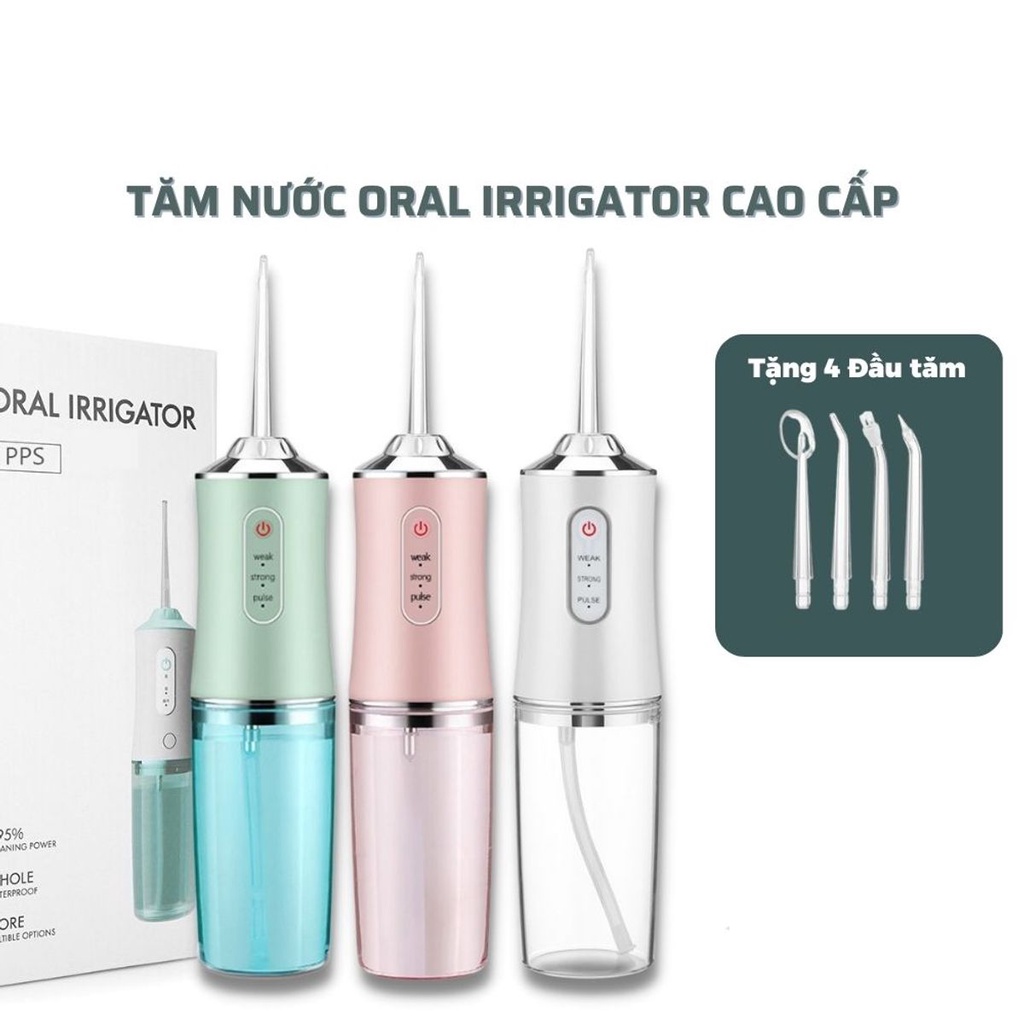 Máy tăm nước cầm tay Oral Irrigator / Tăm nước vệ sinh răng miệng 3 chế độ