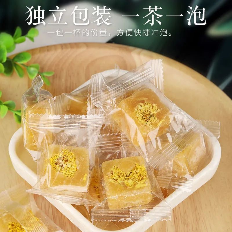 Đường phèn mật ong trà hoa cúc gói nhỏ độc lập túi trà vuông đông khô