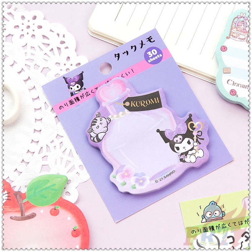 ❣️Bộ 30 Tờ Giấy Ghi Chú Hình hello kitty / my melody / kuromi / Cinnamoroll: Sanrio q-5❣️ Miếng Dán Ghi Nhớ Họa Tiết Hoạt Hình Dễ Thương