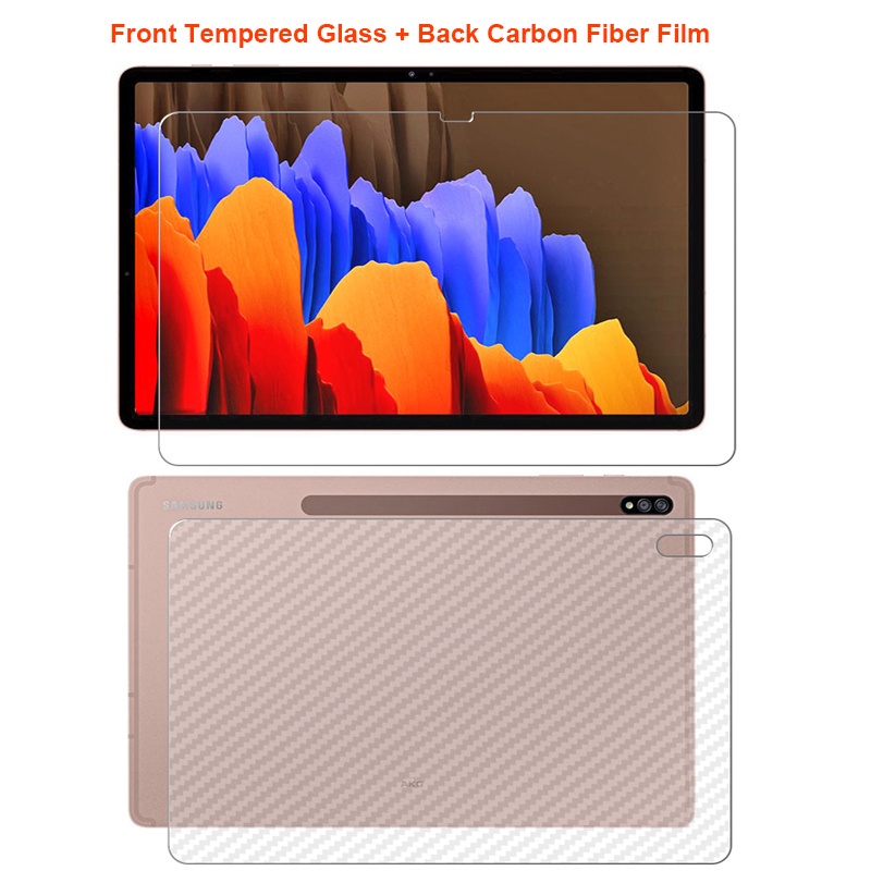 Bao Da Máy Tính Bảng Bằng Sợi carbon + Kính Cường Lực Cho samsung galaxy tab s9 fe 10.9 inch sm-J510 Smx516B s9 fe + 12.4 1