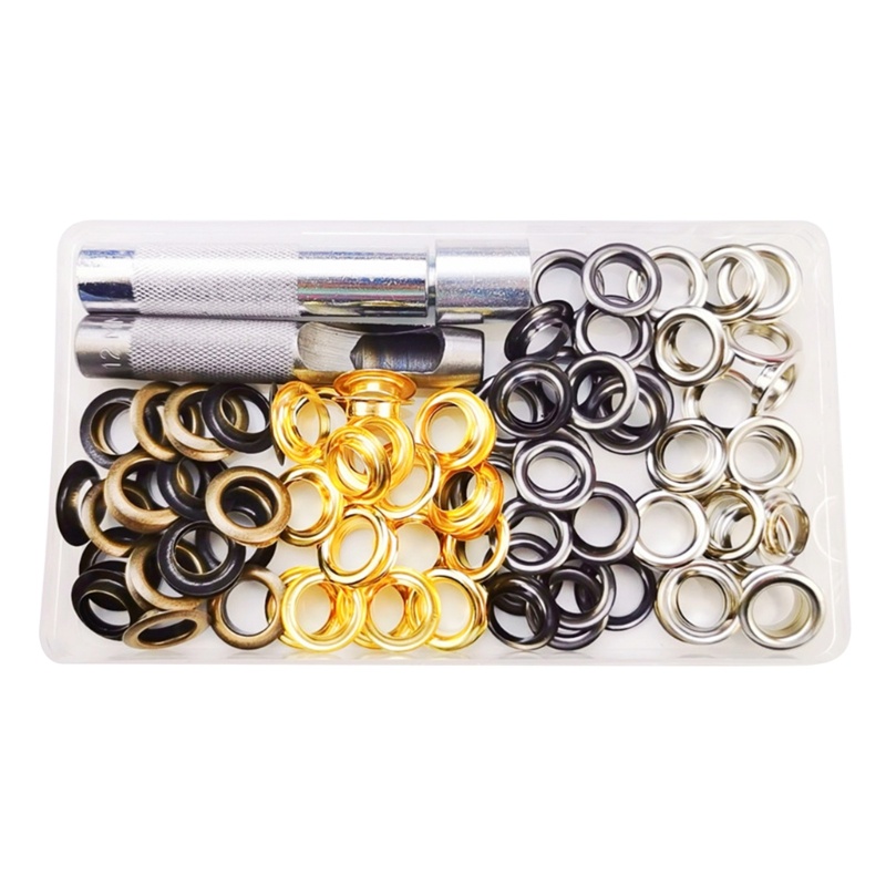 Set 100 Khoen 4 Màu 12mm Chuyên Dụng Cho Sửa Chữa Rèm Vải / Da / Vải