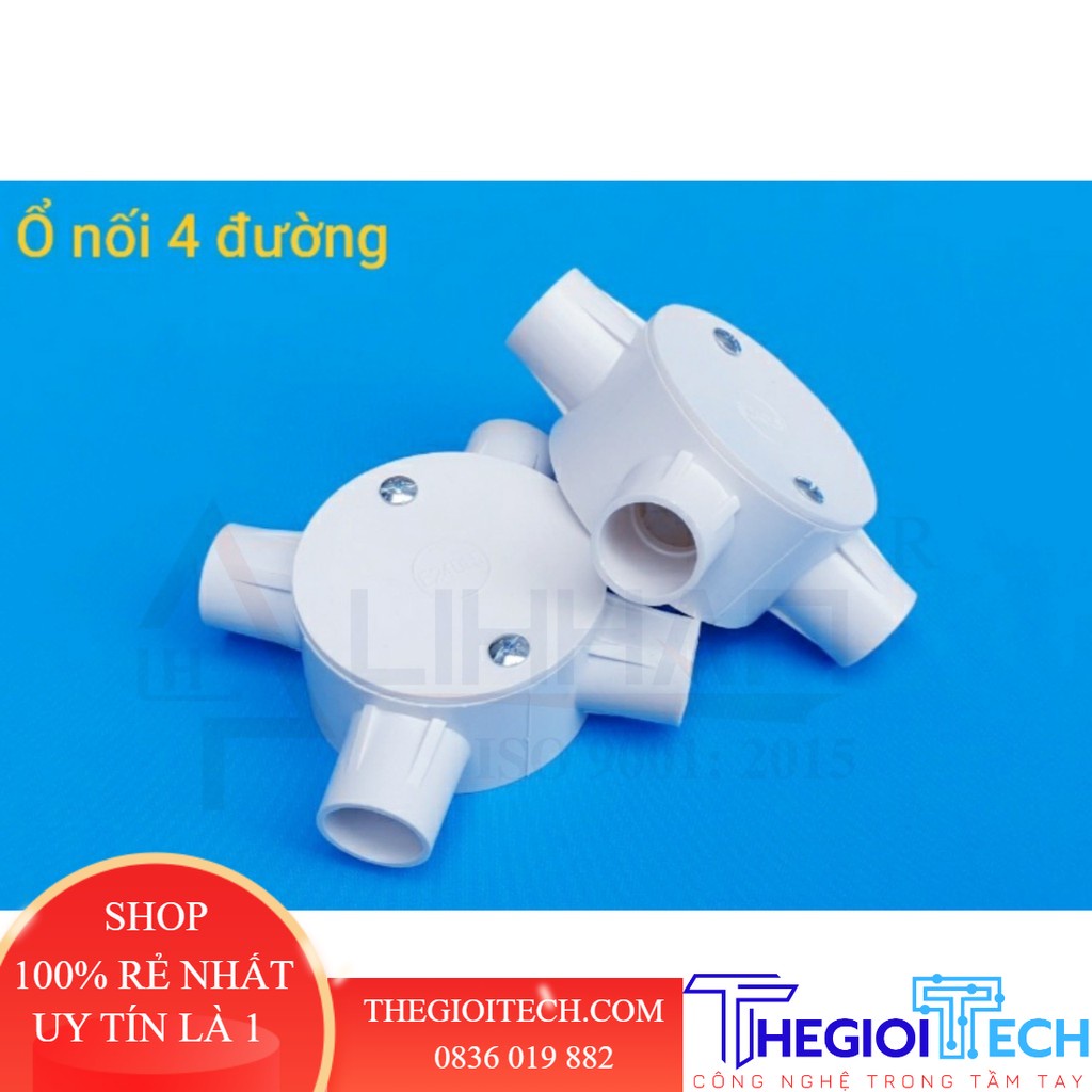 Ổ Nối 4 Đường Phi 25 Combo 10 Cái - Phi 20