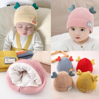 Mũ beanie dệt kim hình sừng hươu cho bé