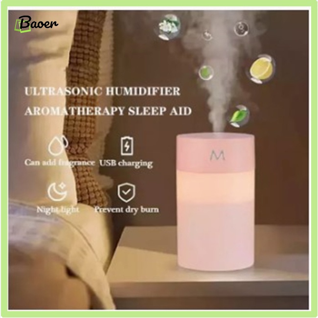 Máy Tạo Độ Ẩm Không Khí mini 100% Chính Hãng 260ml Có Đèn Và usb