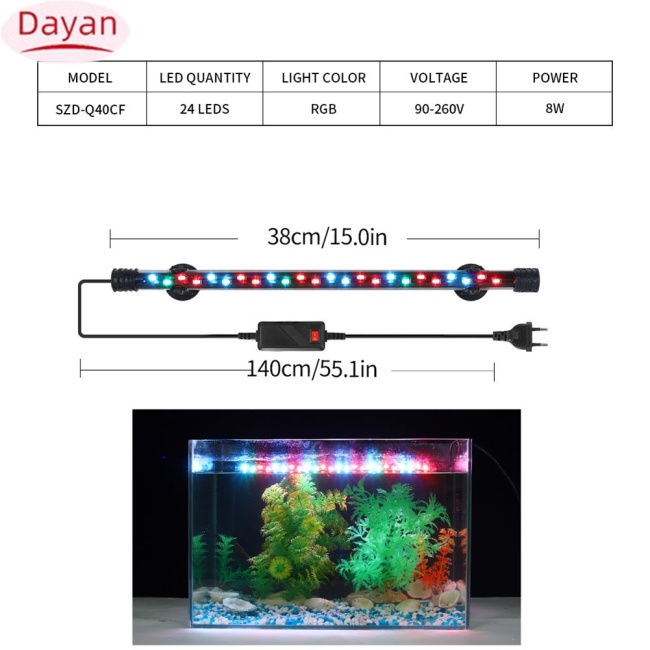 Đèn led 3 Bóng Độ Sáng Cao Chống Thấm Nước Chuyên Dụng Cho Bể Cá