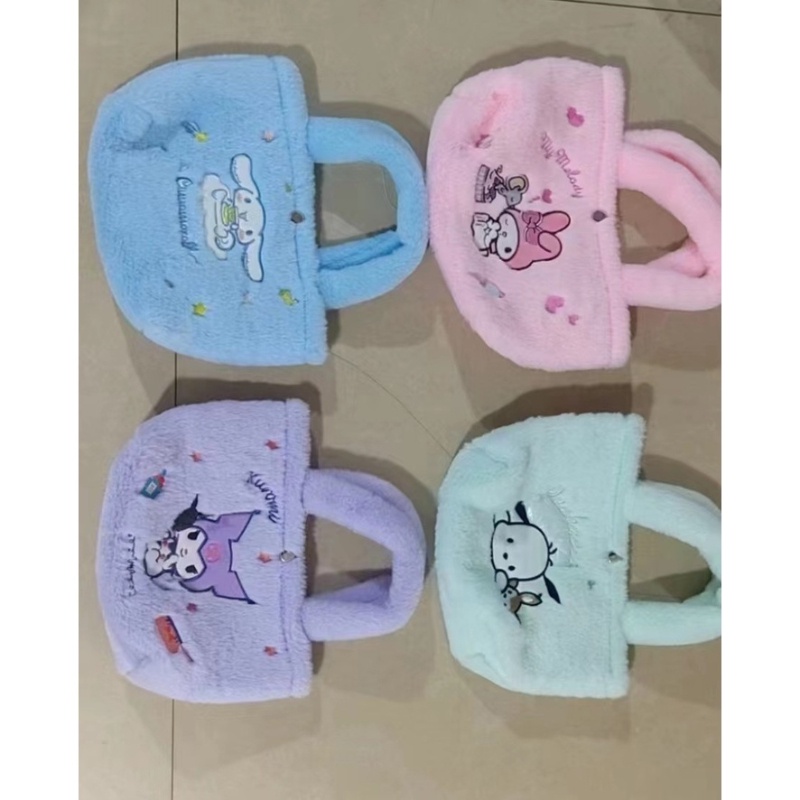Kuromi Túi Xách Lông Nhung Mềm Mại Thêu Hoạ Tiết Cún melody Dễ Thương Xinh Xắn