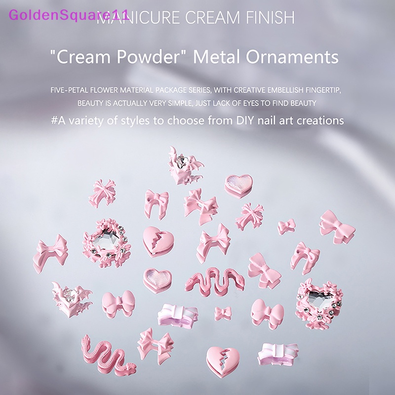 Set 5 Phụ Kiện Trang Trí Móng Tay 3d Hình Nơ / Trái Tim Xinh Xắn vn