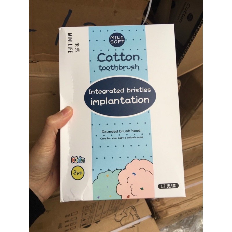 Bàn chải đánh răng Cotton trẻ em siêu mềm