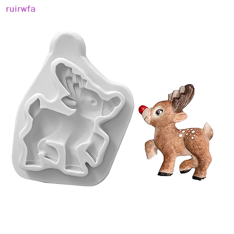 Khuôn Silicon Làm Bánh diy Hình Ông Già Noel / Nai Sừng Tấm Cho Bé Mới