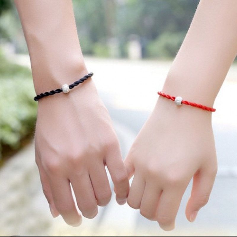 Vòng Tay Dây May Mắn Thắt Nút Điều Chỉnh Được Màu Đỏ / Đen Phong Cách Phật Giáo Tây Tạng Cho Nam Và Nữ