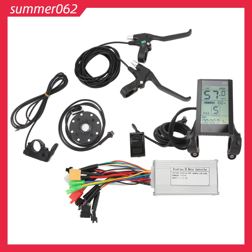 Summer062 Bộ Điều Khiển 3 Chế Độ 17A S830 Bảng Màn Hình Ngón Tay Cái Ga Hỗ Trợ Phanh Sang Số Xe Đạp Pin Lithium Sửa Đổi Cho Động Cơ 250W‑350W