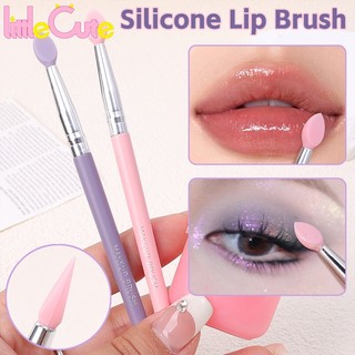 Son dưỡng môi / cọ trang điểm mắt / cọ môi đầu dẹt bằng silicon mềm chuyên nghiệp đa năng