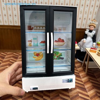 Unewtyu mô hình tủ lạnh mini trang trí nhà búp bê nhà búp bê vn