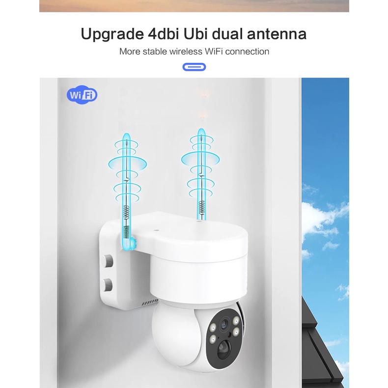 Camera năng lượng mặt trời WIFI Camera IP giám sát không dây app ICSEE