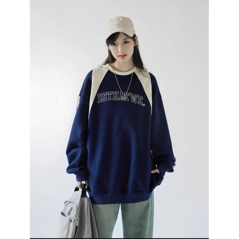 Áo Sweater ISTHATWE Form Rộng Nam Nữ, Cổ tròn. Áo Dài Tay Chất Dày Dặn Ullzang Cocoo Store