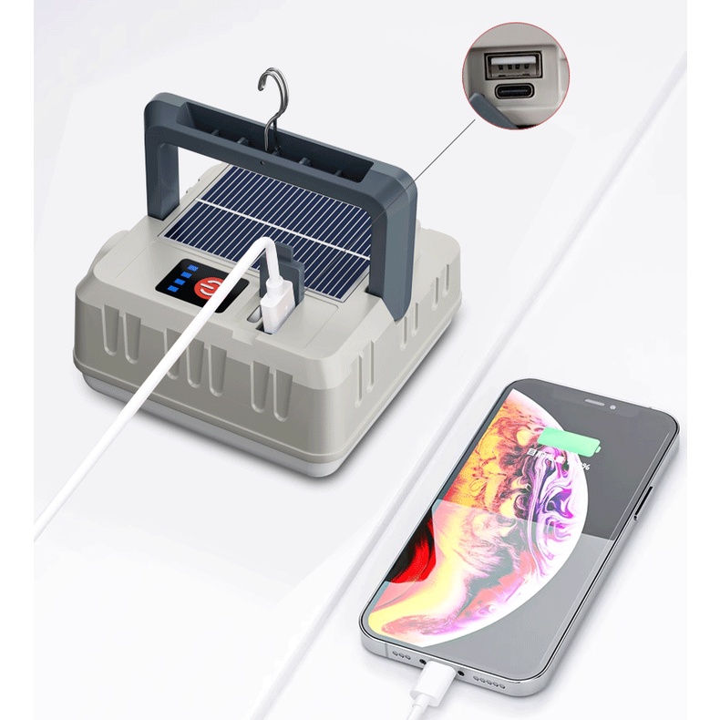 Đèn Pin Năng Lượng Mặt Trời Siêu Sáng Chống Thấm Nước Có Thể Sạc Lại Cho Hoạt Động Ngoài Trời