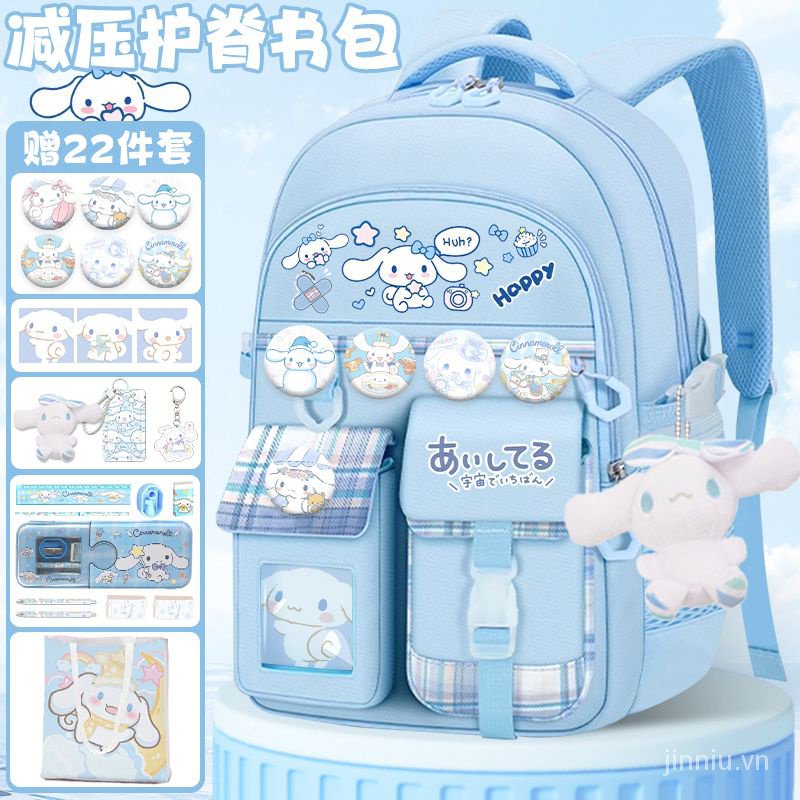 Cinnamoroll Balo Đi Học Siêu Nhẹ Cỡ Lớn Hình Chú Chó Dễ Thương Cho Bé Gái Tiểu Học