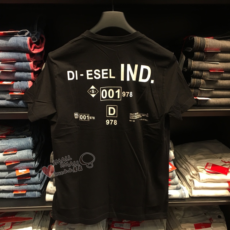 Diesel Áo Thun cotton Ngắn Tay In logo Cá Tính Dành Cho Nam