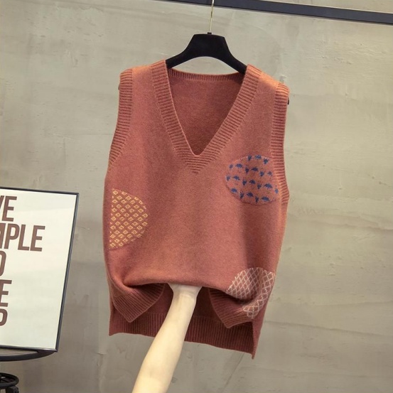 Áo len sát nách cổ chữ V thiết kế mới thời trang mùa thu