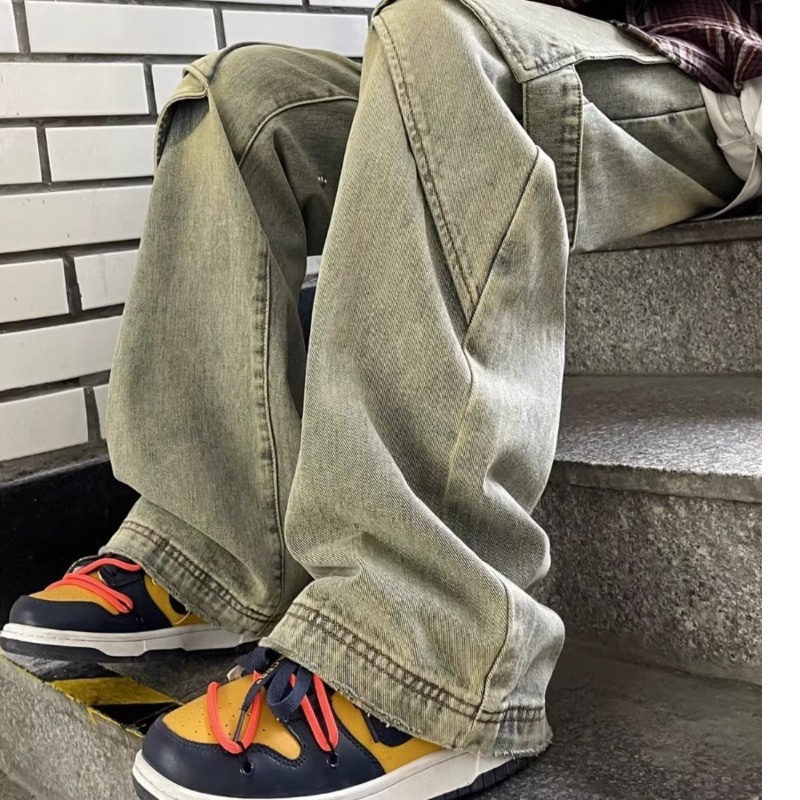 Ucnl Quần Jean Dài Dáng Rộng Thời Trang Mùa Xuân Thu Giản Dị Phong Cách retro Dành Cho Nam