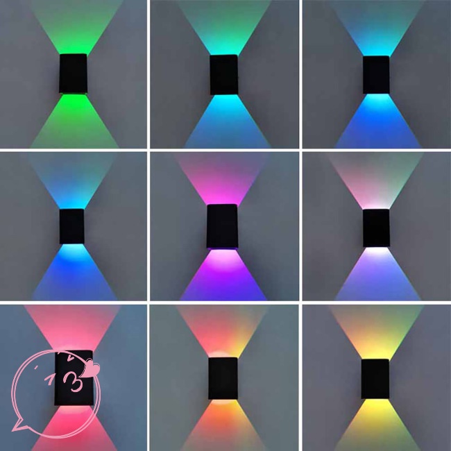 Hiussngha Đèn led Hình Vuông Nhiều Màu Kèm Điều Khiển Từ Xa