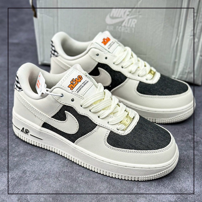 Giày thể thao sneaker nam nữ af1 fresh trắng đen gót caro , giày thời trang big size shop giaychathp